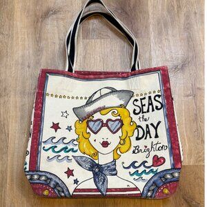 Brighton "Seas The‎ Day" Canvas Tote Bag